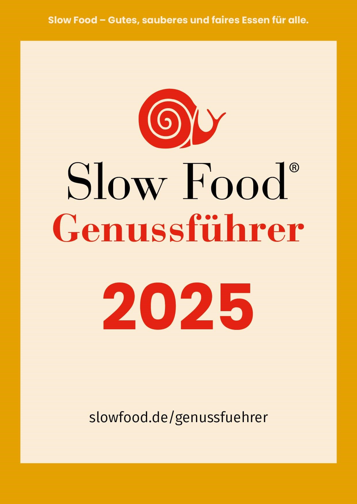 Logo des Slow Food Genussführers 2025